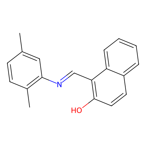 1-{[(2,5-Dimethylphenyl)imino]methyl}-2-naphthol structure