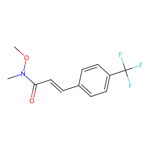 (E)-N-Methoxy-N-methyl-4-(trifluoromethyl)cinnamamide structure