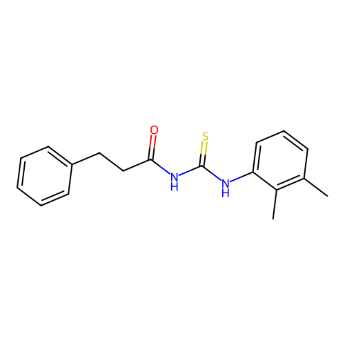 N-[(2,3-dimethylphenyl)carbamothioyl]-3-phenylpropanamide structure