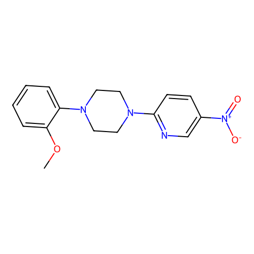 1-(2-Methoxyphenyl)-4-(5-nitropyridin-2-yl)piperazine structure