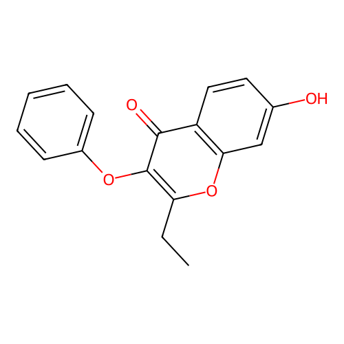 2-Ethyl-7-hydroxy-3-phenoxychromen-4-one structure