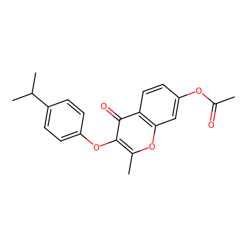 3-(4-isopropylphenoxy)-2-methyl-4-oxo-4H-chromen-7-yl acetate structure