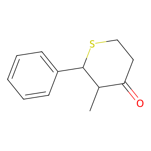 Tetrahydro-3-methyl-2-phenyl-4H-thiopyran-4-one structure