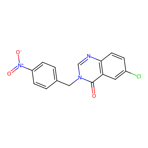 6-chloro-3-(4-nitrobenzyl)-4(3H)-quinazolinone structure