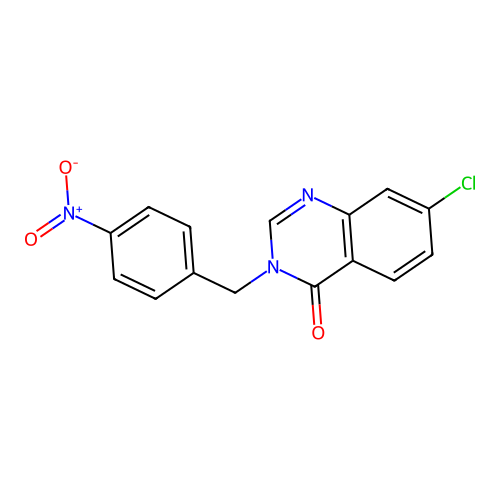 7-chloro-3-(4-nitrobenzyl)-4(3H)-quinazolinone structure