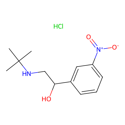2-(Tert-butylamino)-1-(3-nitrophenyl)ethanol hydrochloride structure