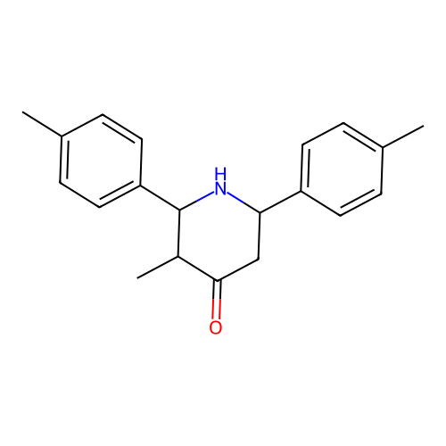 3-Methyl-2,6-bis(4-methylphenyl)piperidin-4-one structure