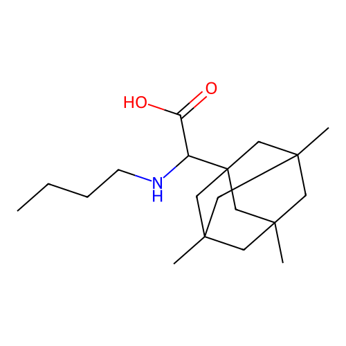 (Butylamino)(3,5,7-trimethyl-1-adamantyl)acetic acid structure