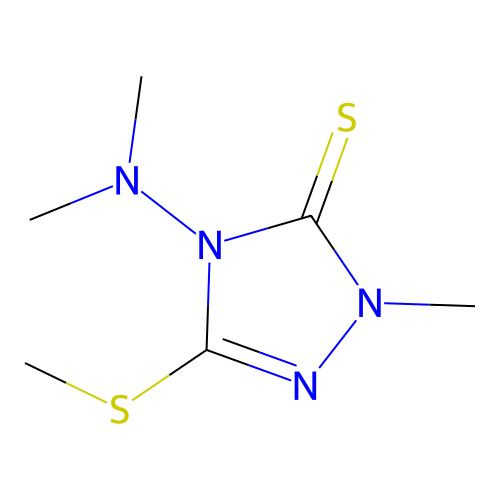 delta2-1,2,4-Triazoline-5-thione, 4-(dimethylamino)-1-methyl-3-(methylthio)- structure
