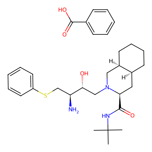 Decahydro-3soquinolineCarboxamideMonoBenzoate,NelfinavirMesylate, structure