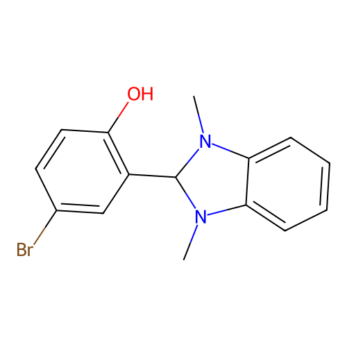 4-bromo-2-(1,3-dimethyl-2,3-dihydro-1H-benzimidazol-2-yl)phenol structure