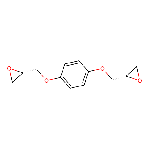 (2S)-2-[[4-[[(2S)-oxiran-2-yl]methoxy]phenoxy]methyl]oxirane structure