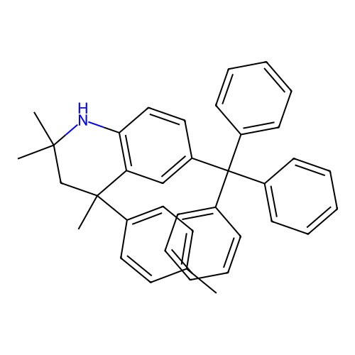 2,2,4-Trimethyl-4-p-tolyl-6-trityl-1,2,3,4-tetrahydro-quinoline structure
