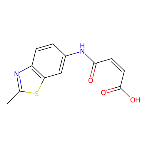 (Z)-4-((2-methylbenzo[d]thiazol-6-yl)amino)-4-oxobut-2-enoic acid structure