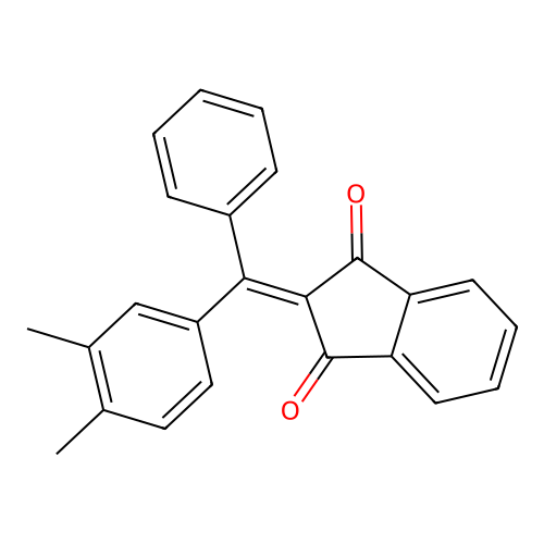 2-((3,4-dimethylphenyl)(phenyl)methylene)-1H-indene-1,3(2H)-dione structure