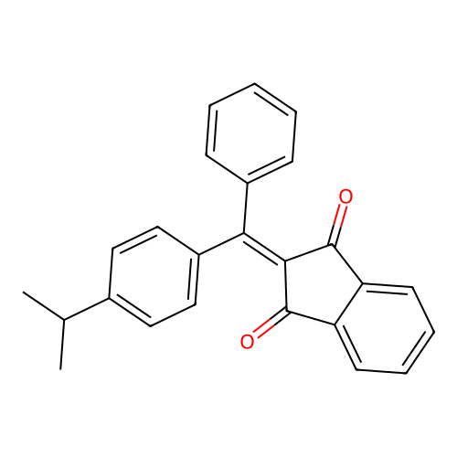 2-((4-Isopropyl-phenyl)-phenyl-methylene)-indan-1,3-dione structure
