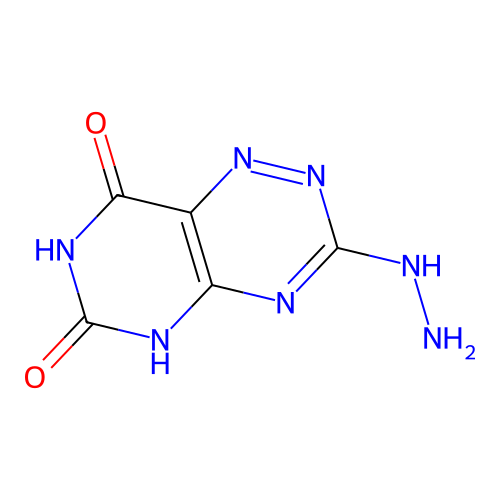 3-Hydrazinylpyrimido[4,5-e][1,2,4]triazine-6,8-diol structure