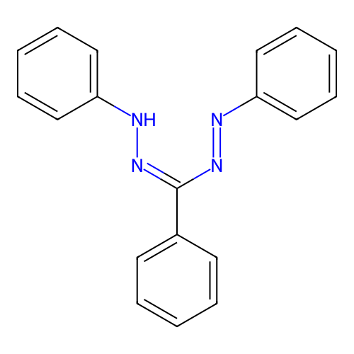 Triphenylformazan structure