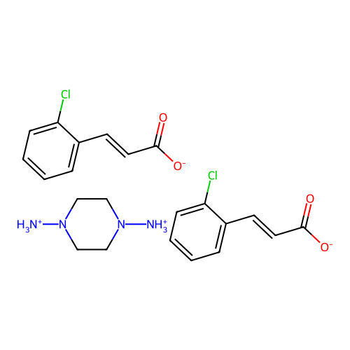 o-Chlorocinnamoyldiaminopiperazine structure