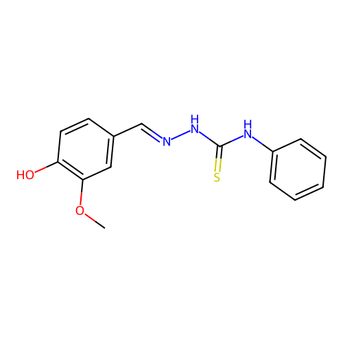 1-[(4-Hydroxy-3-methoxyphenyl)methylideneamino]-3-phenylthiourea structure