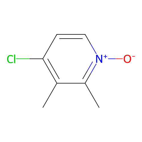 4-Chloro-2,3-dimethyl-1-oxidopyridin-1-ium structure