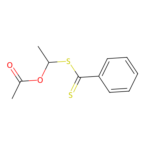 1-Acetoxyethyl dithiobenzoate structure