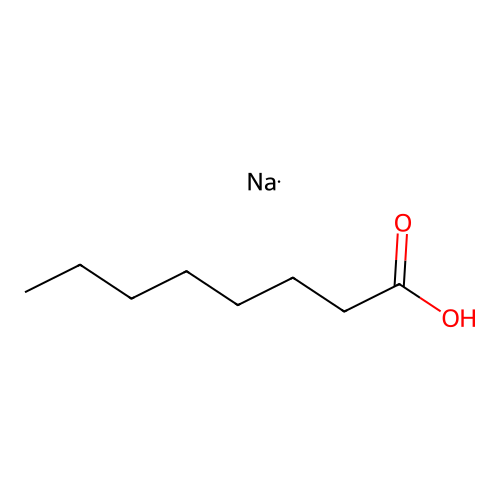 Octanoic acid sodium salt structure