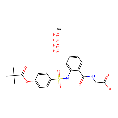 sivelestat sodium hydrate structure