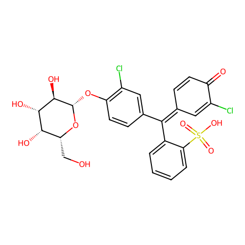 Chlorophenol Red-beta-D-galactopyranoside structure