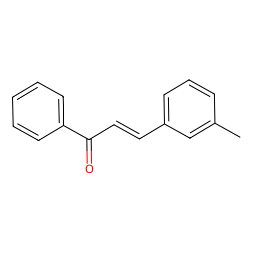 (2E)-3-(3-methylphenyl)-1-phenylprop-2-en-1-one structure