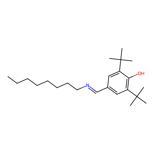2,6-Ditert-butyl-4-[(octylimino)methyl]phenol structure