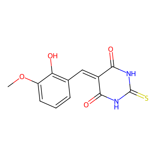 5-(O-Vanillylidene)-2-Thiobarbituric Acid structure