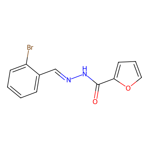 N'-[(E)-(2-bromophenyl)methylidene]furan-2-carbohydrazide structure