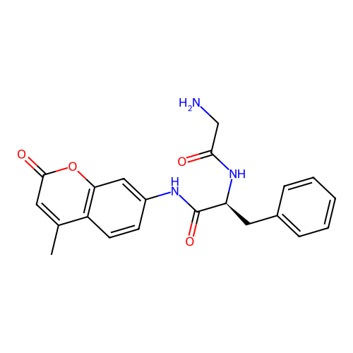 L-Phenylalaninamide, glycyl-N-(4-methyl-2-oxo-2H-1-benzopyran-7-yl)- structure