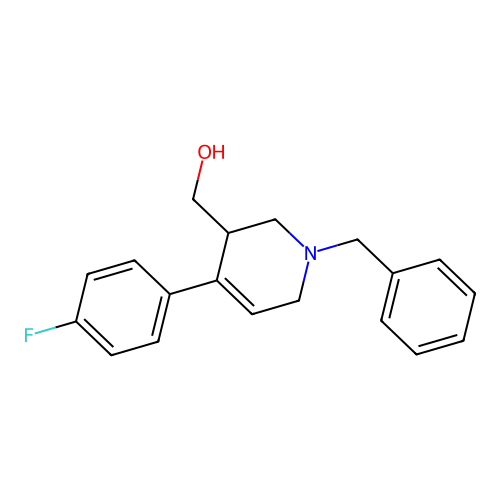 (+)-4-(4-Fluorophenyl)-1,2,3,6-tetrahydro-1-(phenylmethyl)-3-pyridinemethanol structure