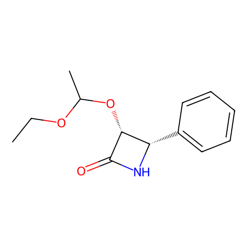 (3R,4S)-3-(1-Ethoxyethoxy)-4-phenyl-2-azetidinone structure