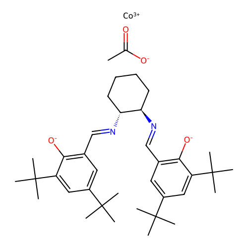 Cobalt(3+);2,4-ditert-butyl-6-[[(1R,2R)-2-[(3,5-ditert-butyl-2-oxidophenyl)methylideneamino]cyclohexyl]iminomethyl]phenolate;acetate structure