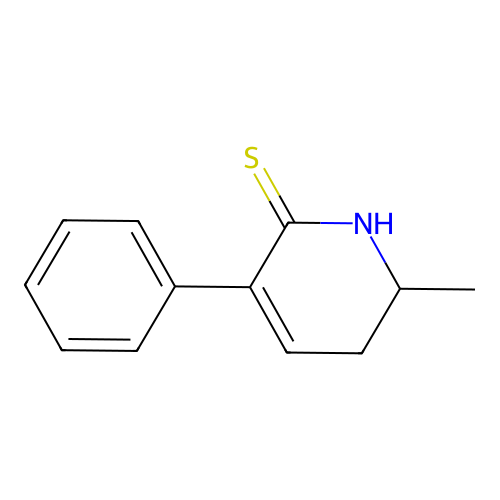 6-methyl-3-phenyl-5,6-dihydropyridine-2(1H)-thione structure