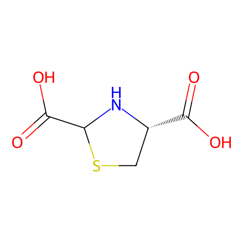 (4r)-Thiazolidine-2,4-dicarboxylic acid structure