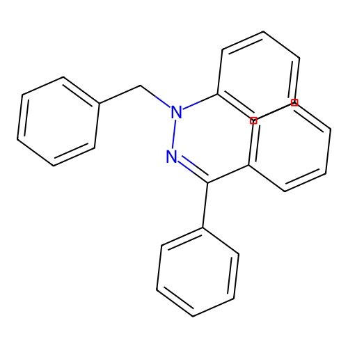 1-Benzyl-2-(diphenylmethylidene)-1-phenylhydrazine structure