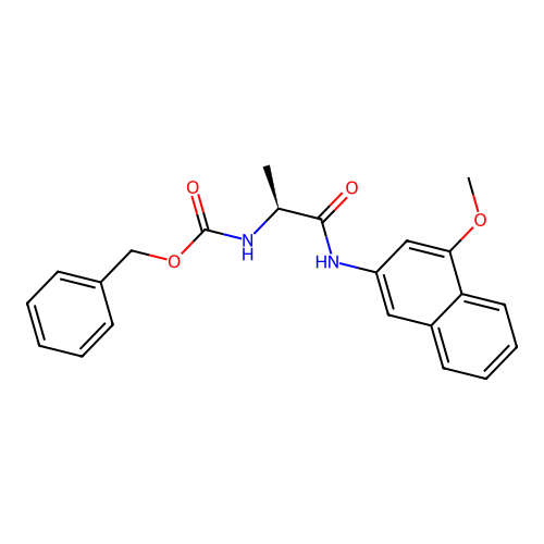 Z-L-alanine 4-methoxy-beta-naphthylamide structure