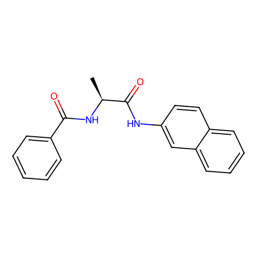 Benzoyl-L-alanine beta-naphthylamide structure