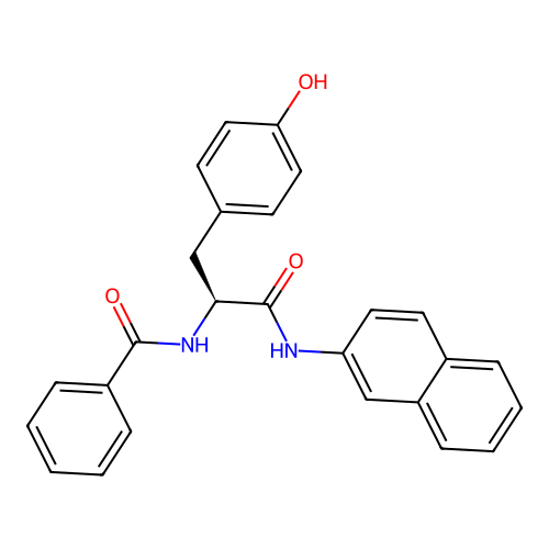 N-[(2S)-3-(4-hydroxyphenyl)-1-(naphthalen-2-ylamino)-1-oxopropan-2-yl]benzamide structure