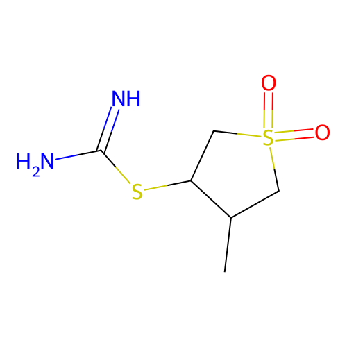 (4-Methyl-1,1-dioxothiolan-3-yl) carbamimidothioate structure