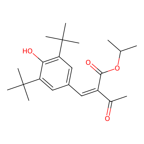 2-(3,5-Di-tert-butyl-4-hydroxy-benzylidene)-3-oxo-butyric acid isopropyl ester structure