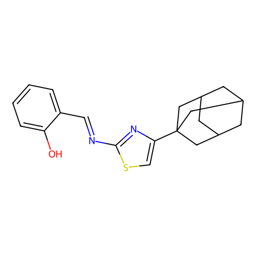 2-[[4-(1-Adamantyl)-1,3-thiazol-2-yl]iminomethyl]phenol structure