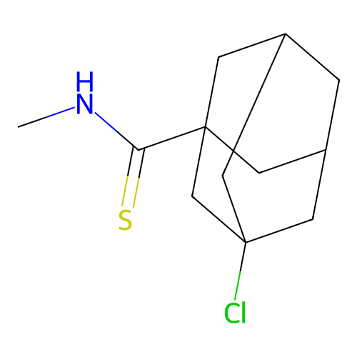 3-chloro-N-methyladamantane-1-carbothioamide structure