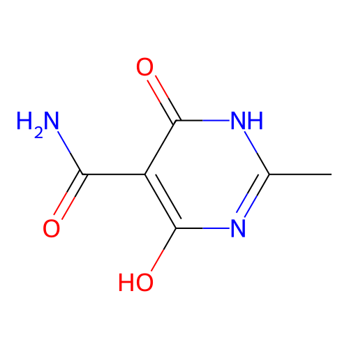 4-hydroxy-2-methyl-6-oxo-1H-pyrimidine-5-carboxamide structure
