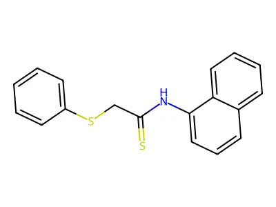 N-1-Naphthalenyl-2-(phenylthio)ethanethioamide structure