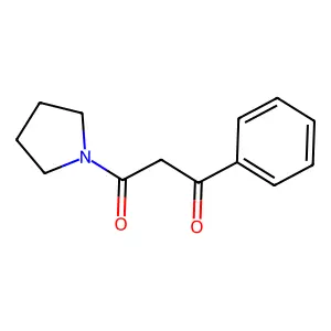 N-(Benzoylacetyl)-pyrrolidine structure